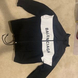 Balenciaga Nylon logo Denim Jacket size 36